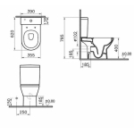 Унітаз підлоговий VitrA Integra Rim – Ex 88-9833B003-7209 з бачком та сидінням Soft Close